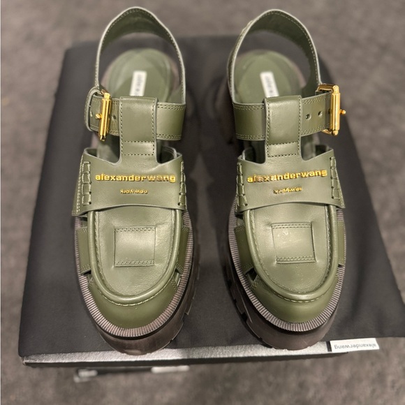 ALEXANDER WANG CARTER PLATFORM FISHERMAN SANDLE SIZE 6.5. - Picture 7 of 9